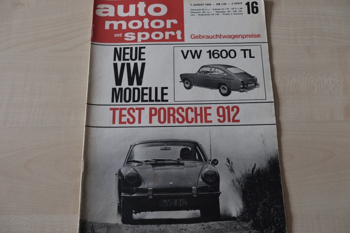 Deckblatt Auto Motor und Sport (16/1965)